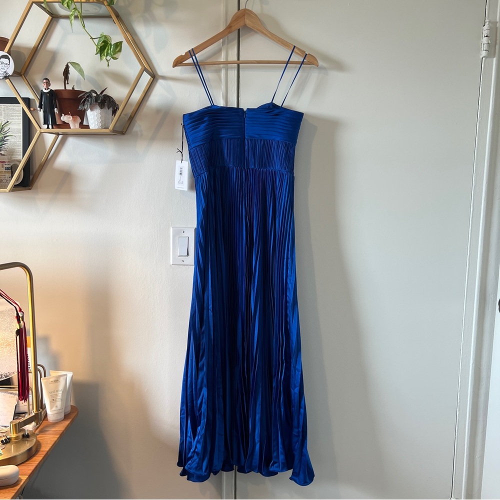 AMUR Pleated Strapless Belle Midi Dress - Picture 13 of 16